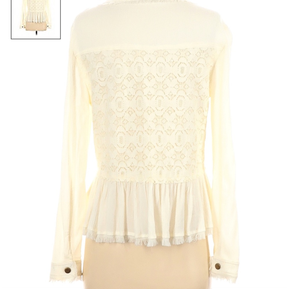 Lace Boho Button Down - image 2